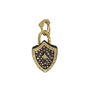 Armenta Champagne & White Diamond Shield Pendant