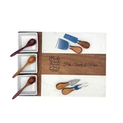 Acacia & Marble Charcuterie Board - 11 Piece Set