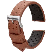 HMS Perforated Rally Italian Leather Watch Strap