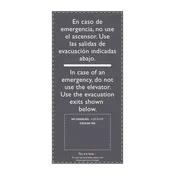AC Hotel Evacuation Map Sign - Evacuation Exits (Bilingual)