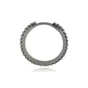 14k White Gold Black Diamond Septum Ring