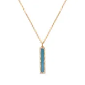 14k Amazonite & Diamond Pendant