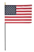 12″ x 18″ U.S. POLYCOTTON HEM FLAG DOWEL 5/16″ x 30″ SPEAR TIP