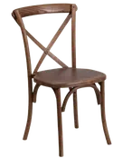 Brown Wood Crossback Chairs — El Fieston Party Rentals