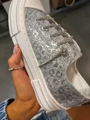 Aman Silver Leopard Shine Sneakers