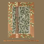 Hand-Painted Earring Organizer – Bamboo Design | Portrait Series