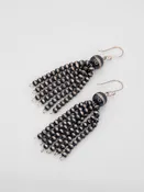6-Strand Navajo Pearl Tassle Drop Earrings