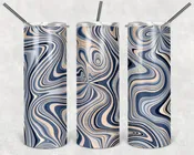 Abstract Blue Gold 20oz Tumbler