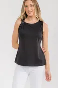 Asymmetrical Buckle Sleeveless Top