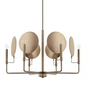 Capital LIGHTING 6 Light Chandelier Gold Six Candle Reflection AGED BRASS 427761AD DISPLAY MODEL