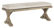 Beachcroft - Beige - Bench with Cushion