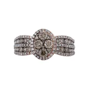 1.25 cts of Brown Diamond Ring set In 14K Rose Gold