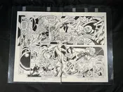 Joe Staton ~ Original 2-Page Spread Hand Drawn Inked Comic Book Pages 18-19 ~ Signed — Little Giant Comics & Collectibles