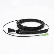 SC/APC-SC/APC Patch Cord 2.0x3.0mm 1core G657B3 LSZH Black 75ft - Fiber Optic Drop Cable (One end with pulling eye)