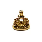 Vintage Bloodstone Fob in 14kt Yellow Gold