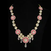 2 In 1 Diamond Necklace and Pendant with Natural Morganite and Spinel