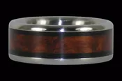 Amboyna and Blackwood Inlay Hawaii Titanium Ring®
