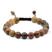 10mm Natural Gemstone Bracelets Healing Power Crystal Macrame Adjustable 7"-9 "