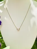 14k .30pts bezel set diamond necklace