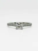 Tiffany & Co. Platinum 0.64 Carat Square Cushion Engagement Ring —   DeWitt's Diamond & Gold Exchange