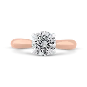 14K Two Tone Gold Diamond Engagement Ring (Semi Mount)