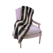Fur Throw 'Chinchilla Smokey Grey'