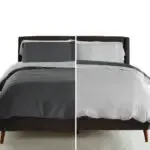 Duvet Cover Color Block Onyx/ Harbor Gray - Midwest Mattress Company