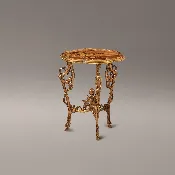 7172 FRENCH ART NOUVEAU-STYLE FLORAL SIDE TABLE