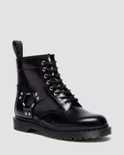 1460 Harness Leather Lace Up Boots Black Analine