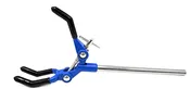 3 Prong Extension Clamp on Stainless Steel Rod - 3.4" Max Opening