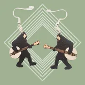 Banjo Playing Bigfoot Earrings