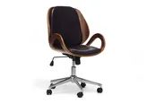 Adjustable Office Chair in Black Faux Leather bxi4668-94