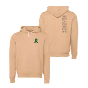 108 Stitches Ladies Embroidered Offset Hoodie