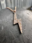 14K Rose Gold Lightning Bolt Necklace — Blueground