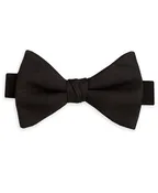 Black Faille Grosgrain Pre-tied Bow