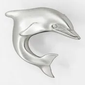 Dolphin Cabinet Knob, 289R, Curved, Large size, right facing