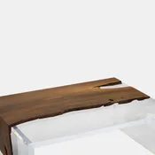 Acrylic Coffee Table – Brazilian Canela Wood