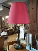 black and gold tole painted table lamp — Something Special