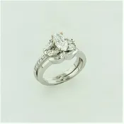 14KW Marquise Diamond Wedding Set