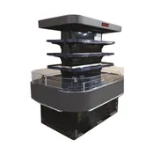 Howard-McCray SC-OD42I-5-B-LED 60” Island Open Air Merchandiser in Black, Self-Contained, 3 Shelves, w/ LED Lighting