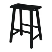 24″ Black Saddle Stool