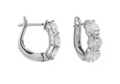 18kt White Gold Diamond Huggie Earrings