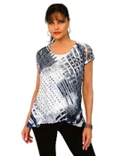Impulse California Women's Black Gradient Crochet Top
