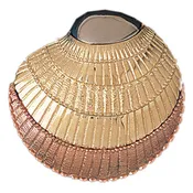 14k Gold Tricolor Shell Charm