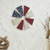 12.5" USA Metal Windmill Blades Wall Decor