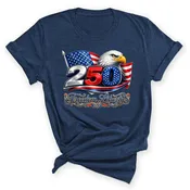 250 Eagle Flag Shirt Patriotic American Freedom Graphic Tee #HPTS43-250FEH