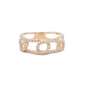 14k. Diamond Chain Link Ring