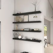 Black Painted 3" Thick Floating Shelf