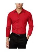 Alfani Mens Slim Fit Pinstriped Woven Dress Shirt Large