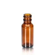 1/2 oz Amber Glass Boston Round Bottle, 18-400
